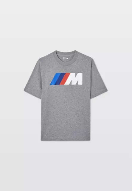 BMW Genuine M Performance Logo T-Shirt Unisex Mens Womens Short Sleeved in Grey