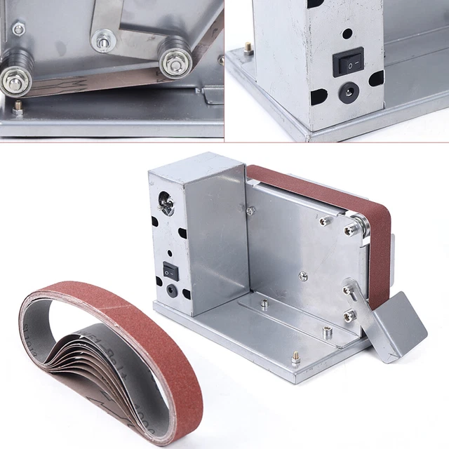 Mini Electric Belt Grinder Sander Bench Sander Belt Machine Polishing Grinder US