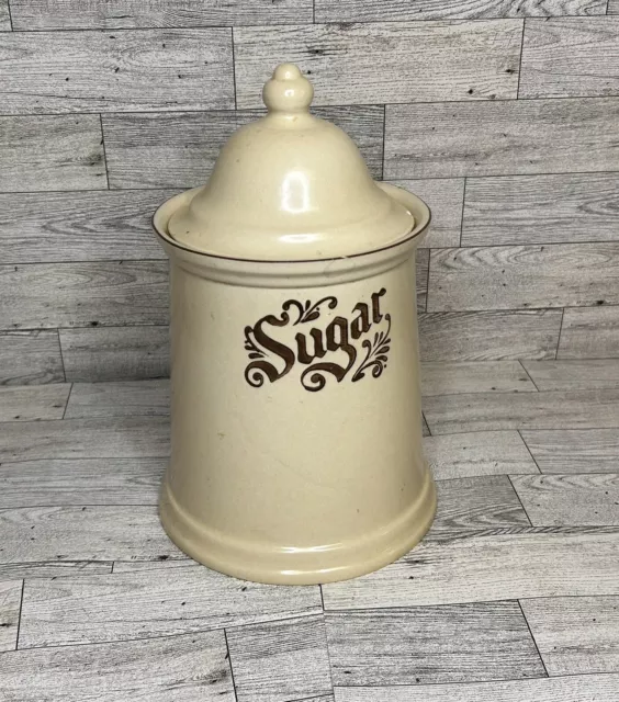 Sold at Auction: Vintage Pfaltzgraff Village Flour Canister / Container 12  inch , EC