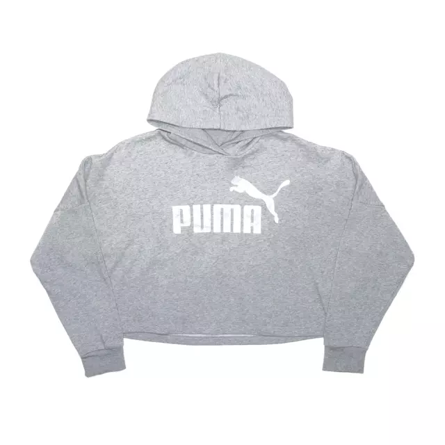 Felpa con cappuccio puma grigio logo metallizzato PUMA 11-12 anni