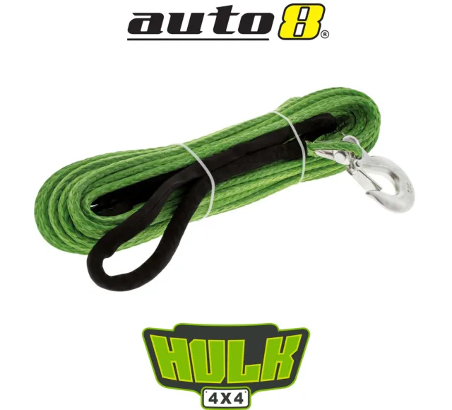 Hulk 4x4 HU1050 Dyneema SK75 Rope 9.5mm x 30mm Green suits 9500Lb Winch