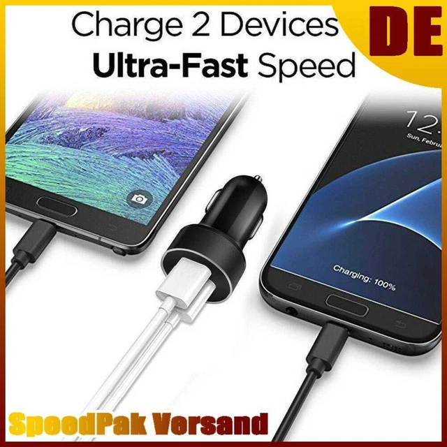 NUOVO caricabatterie auto ricarica rapida caricabatterie cellulare? accessorio auto USB (nero)