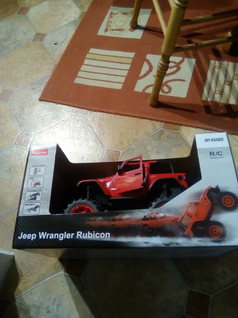 RASTAR JEEP WRANGLER Rubicon Off-roader Red 1/14 Scale R/C Remote ...
