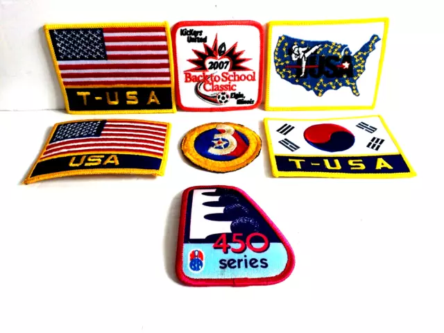 Various Martial Arts With USA Embroidered Cloth Patches