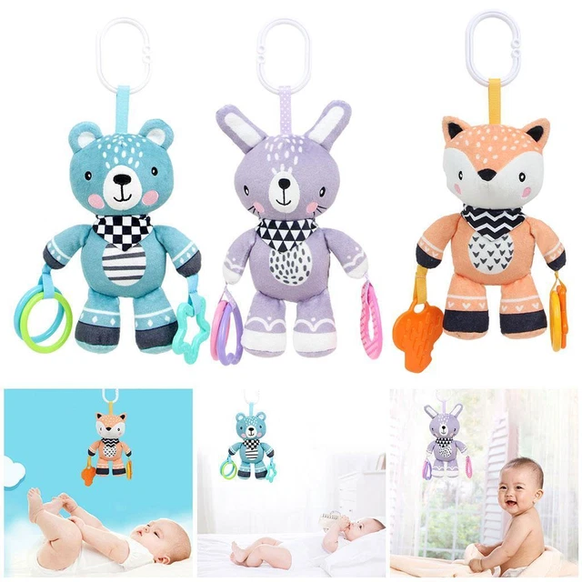 Jouet de hochets suspendus pour bébé de dessin animé Jouet sensoriel sans