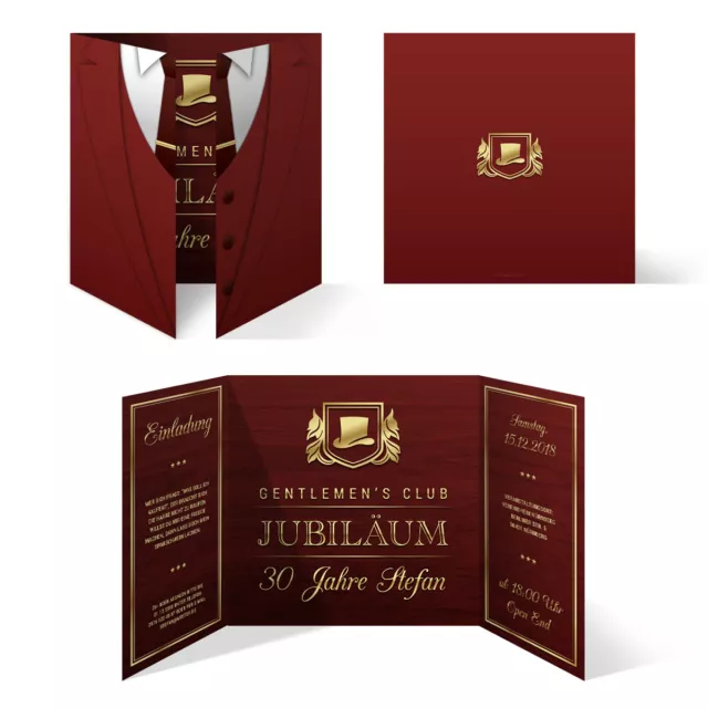Birthday Invitation Cards Invitation Cards Altar Fold 148mm - Gentlemen's Club