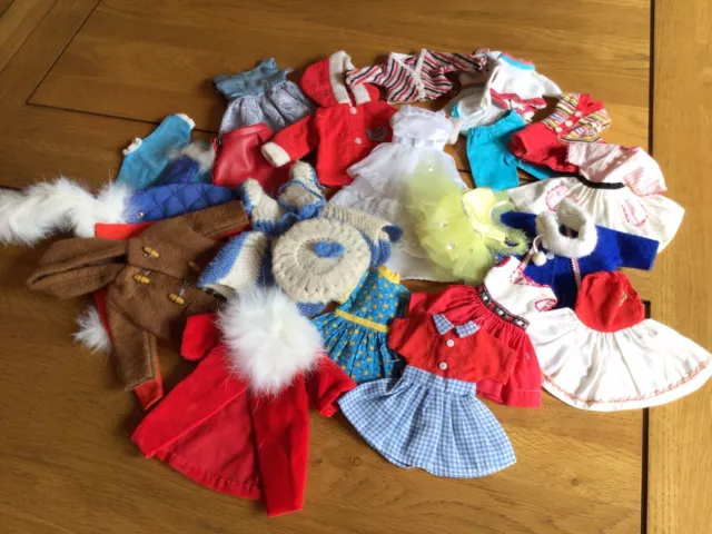 Large Lot Of Sindy,Tammy And Pepper  Vintage Dolls Clothes . Some TLC