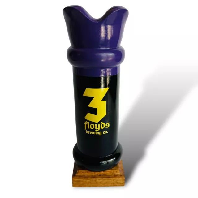 Beer Tap 3 Three Floyds 3 FFF Purple on Black w Skull Topper Handle Brand New