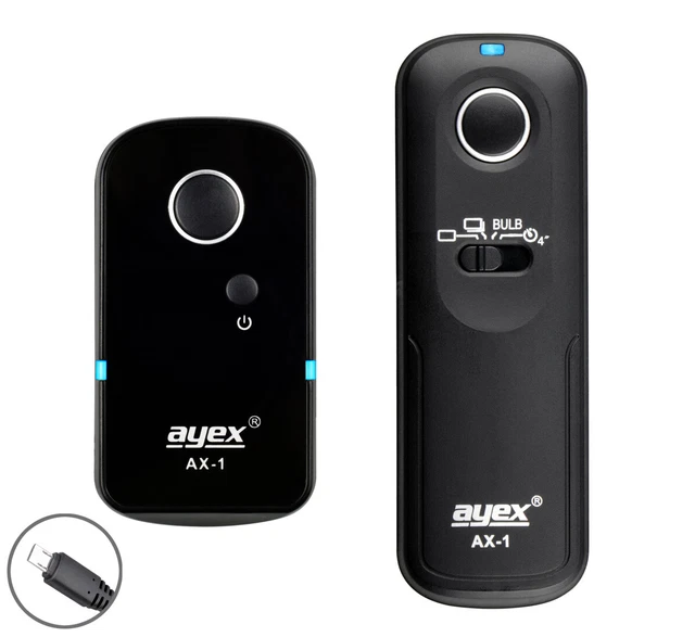 Disparador remoto inalámbrico ayex AX-1 para Sony S2 p. ej. A7RIV A7RIII A7S II DSC-RX100M5
