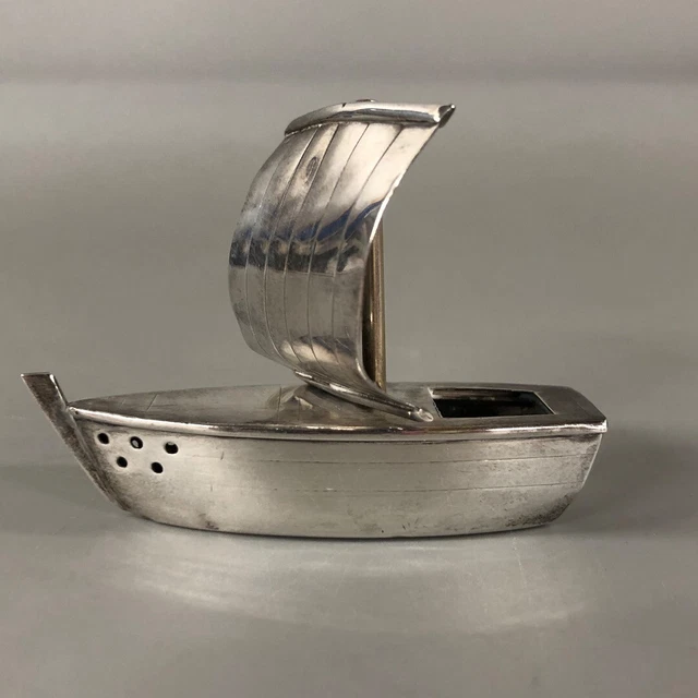 Shaker Barca a Vela Argento Sterling 950 Sale e Pepe Congiunzioni Vintage -CP