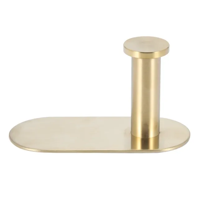 Wall Mounted Hand Towel Bar Rack Brushed Gold Stainless Steel Round Toilet K3