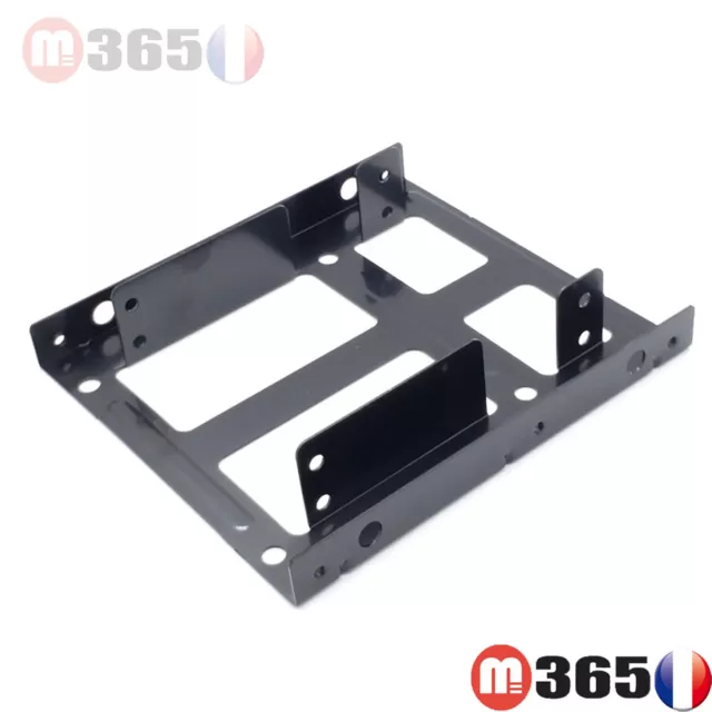 caddy Support rack adaptateur 2* disque dur 2.5" to 3.5"  SSD HDD 2.5" vers 3.5"