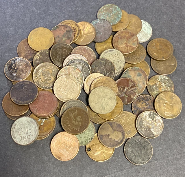 Cull Lot Lincoln Wheat Pennies - Teens Thru 1950s PDS - & Indian Head Cents