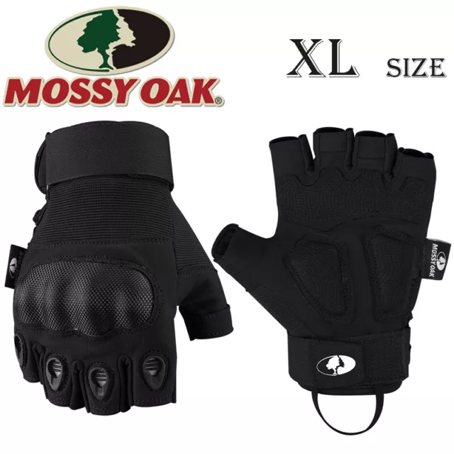 Mossy Oak Tactical Gloves Fingerless Combat Hunting Shooting Gloves Hard Knuckle