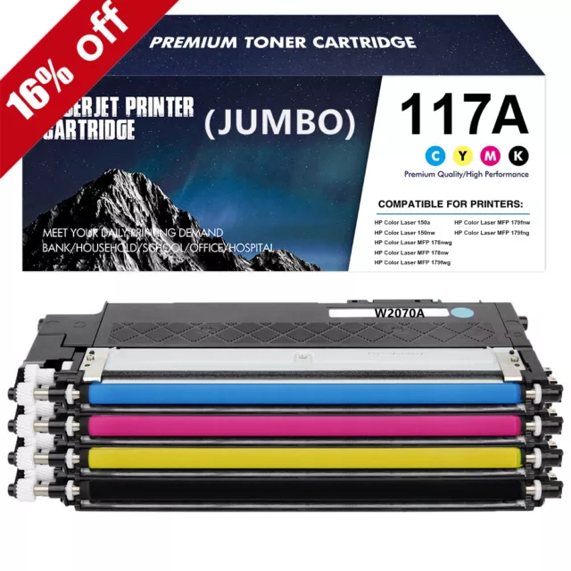 Tonerkassetten für HP Color Laser 150a nw MFP 179fnw 179fwg 178nwg 117A W2070A