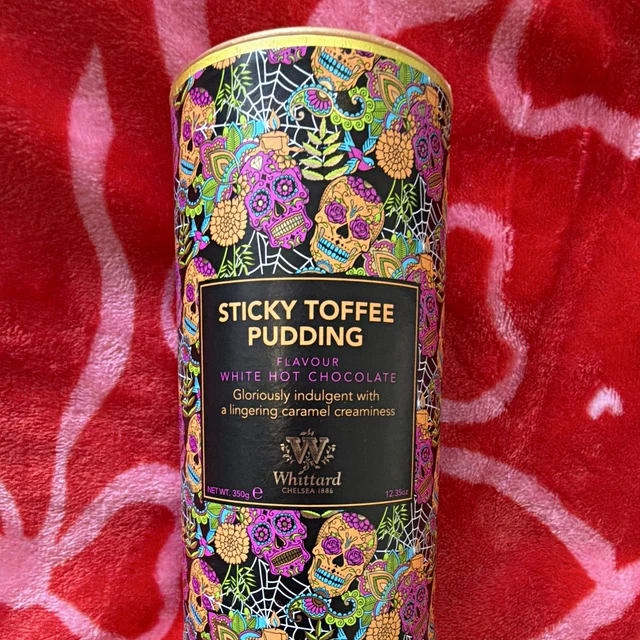 Sticky Run WHITTARD OF CHELSEA Sticky Toffee Pudding White Hot Chocolate 350g Tin ...