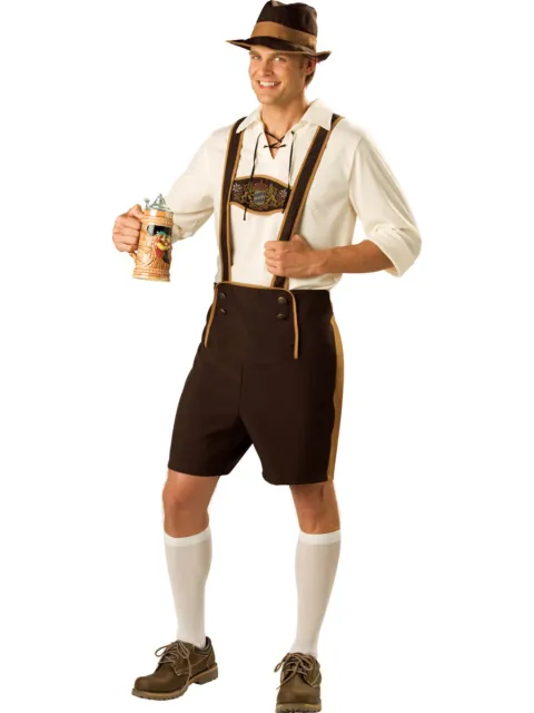 Abito elegante da uomo birra bavarese uomo Oktoberfest costume pantaloni di pelle tedeschi