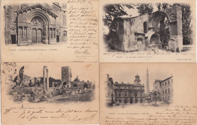 Lot 4 cartes postales anciennes PROVENCE ARLES 5