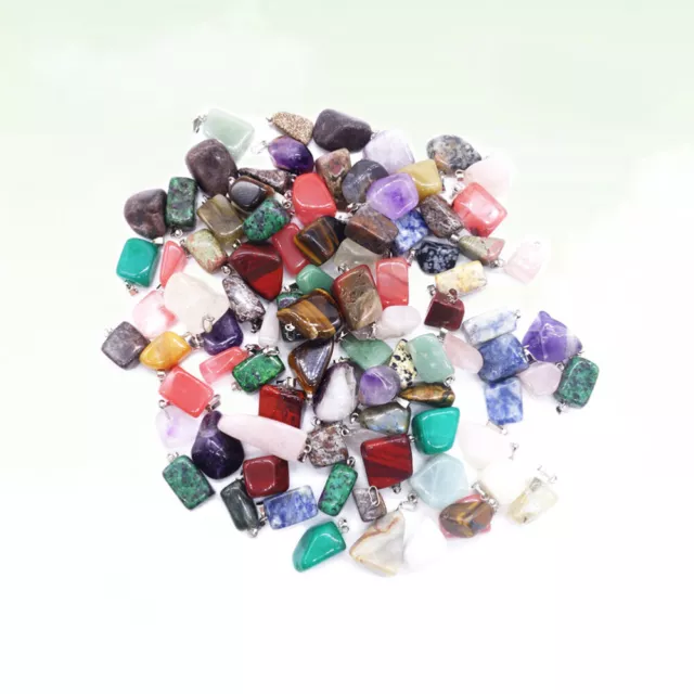 20 Natural Stone Chip Beads for DIY Jewelry Making