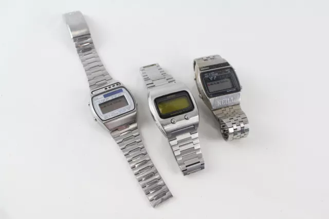 OROLOGI DA POLSO DIGITALI DA UOMO quarzo seiko non funzionanti x 3