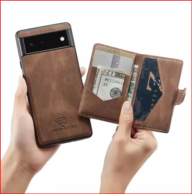 2 in 1 Flip Wallet Bag Magnetic Stand Leather Case for Google Pixel 7 Pro 7A 6 2