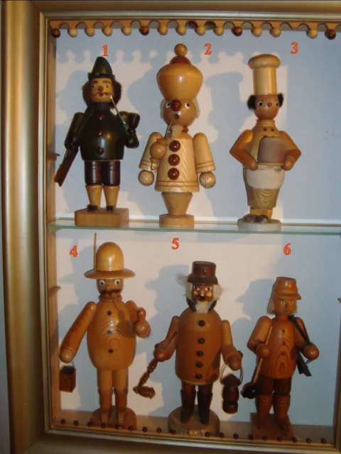 1x  alter  XXL Räuchermann Jäger,Bäcker Waldarbeiter Seiffen 1980 29/33 cm