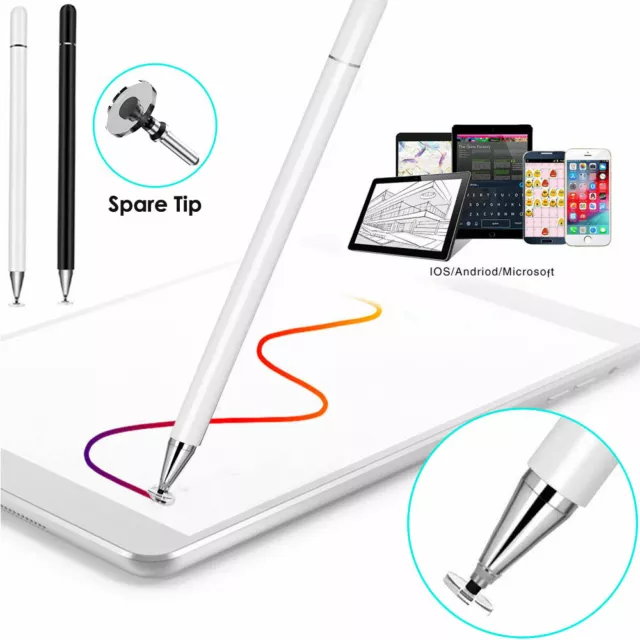 Thin Capacitive DISC Touch Screen Stylus For iPhone iPad Samsung Phone Tablet