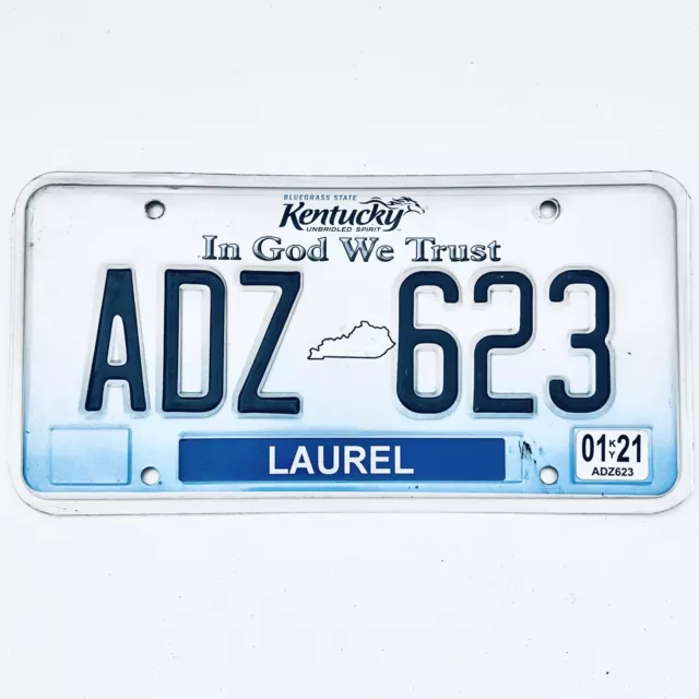 2021 United States Kentucky Laurel County Passenger License Plate ADZ 623