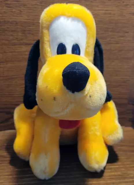 Vintage Disneyland Walt Disney World Pluto 10" Plush Stuffed Animal Toy