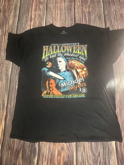 John Carpenters Halloween Michael Myers T Shirt Size XL - Black Short Sleeve