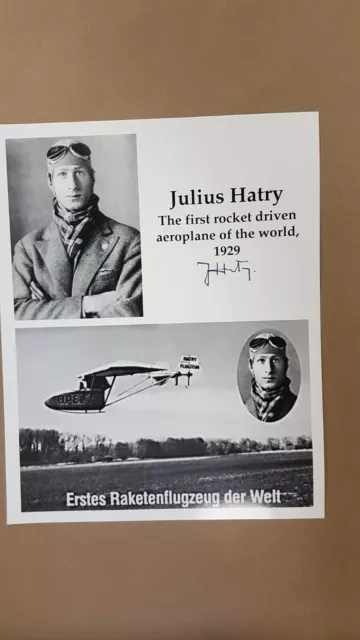 Julius Hatry Autograph Photo 8x10 Signed MILITARY soldier