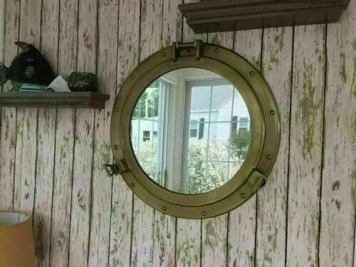 Porthole Brass Antique Maritime Nautical Ship Mirror Wall Decorative Designer