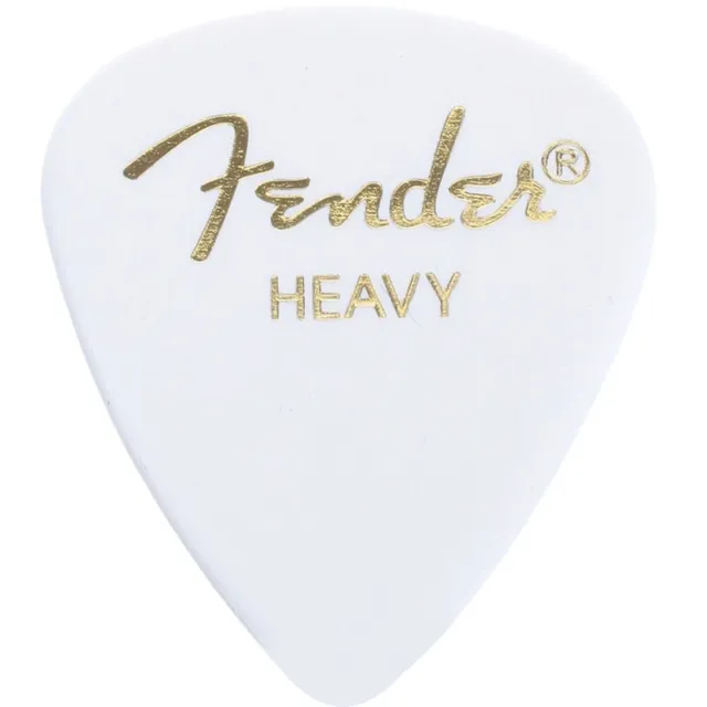 Fender 351 Classic Celluloid Guitar Picks - WHITE - HEAVY - 144-Pack (1 Gross)