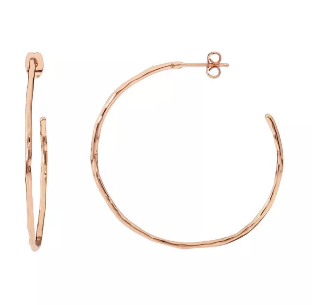 NWT Gorjana Malibu Taner Rose Gold Large 2" Hoop Earrings