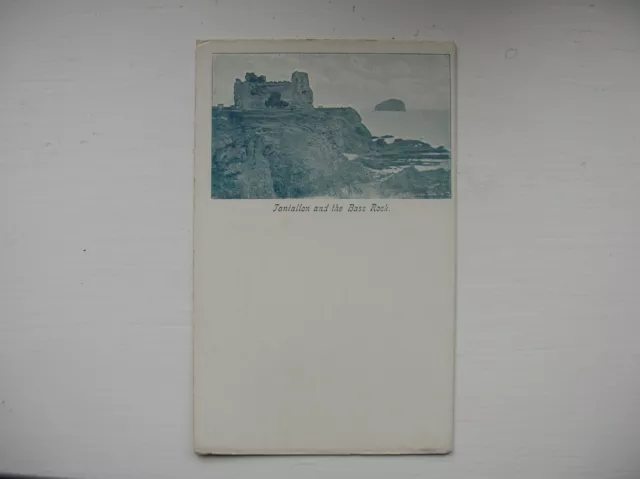 North Berwick postcard - Tantallon Castle and Bass Rock. (Very early 1900s)