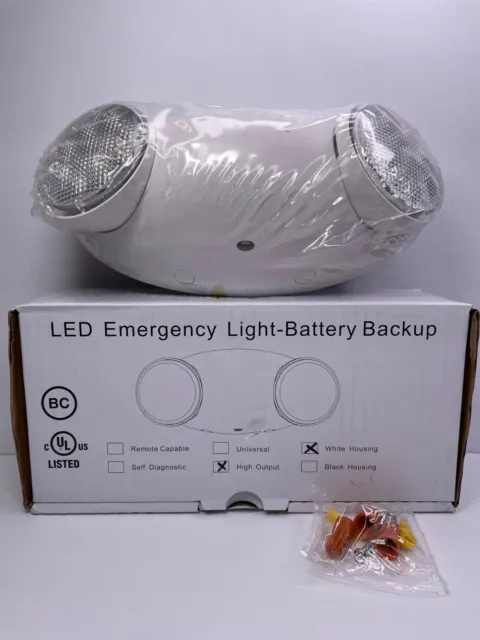 LIT-PaTH LED Emergency Exit Lighting Fixtures with 2 LED Bug Eye 120-277 Voltage