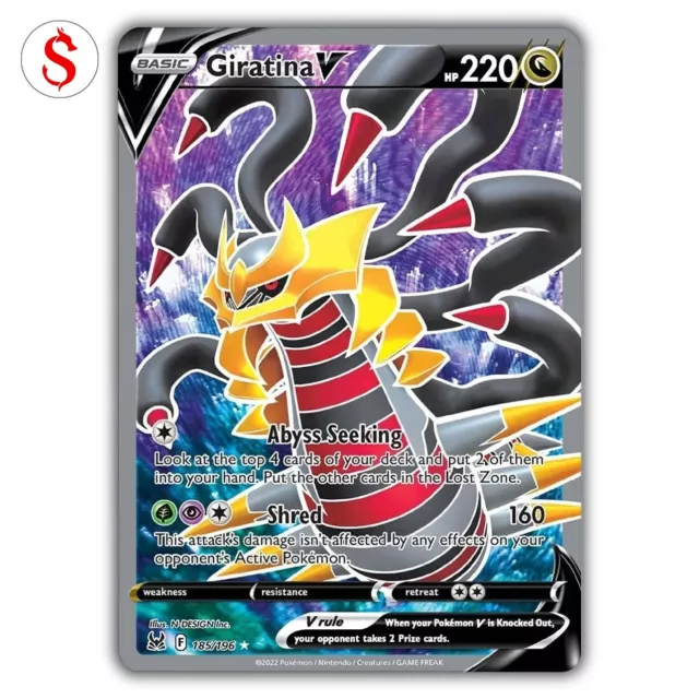 Mavin  Giratina V 185/196 Pokémon Lost Origin Full Art Ultra Rare NM