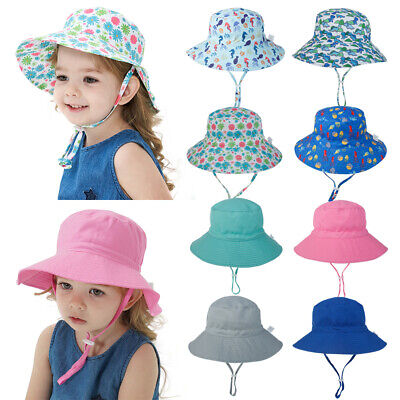 Summer Baby Sun Hats for Girls Boys Outdoor Beach Hat Kids Bucket Cap Wide Brim