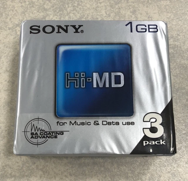 MINIDISC SONY HI-MD - confezione da 3 - mini dischi sigillati nuovi di ...