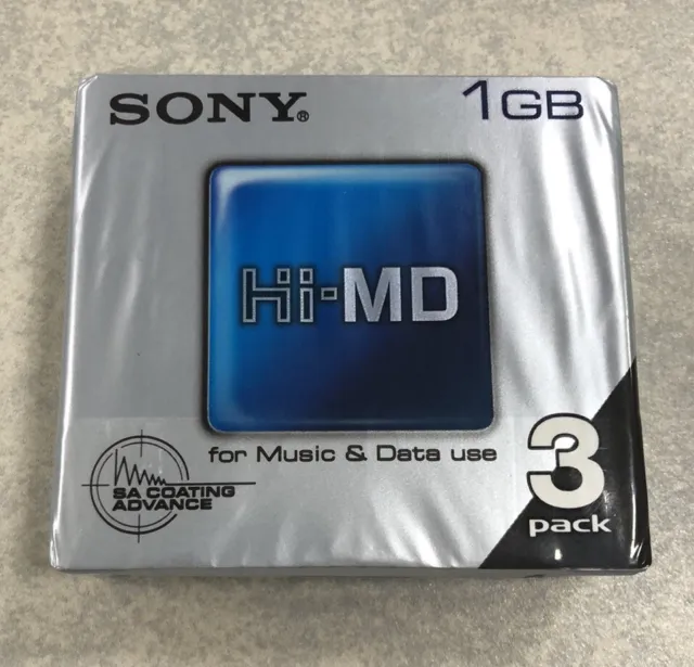 Sony Hi-MD Minidisc - 3 pack - brand new sealed mini discs