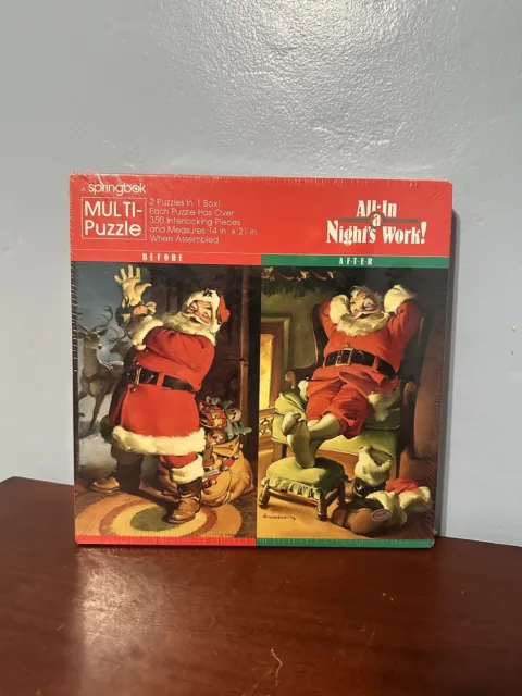 Springbok Multi Puzzle Christmas Santa Claus All in a Nights Work New Sealed