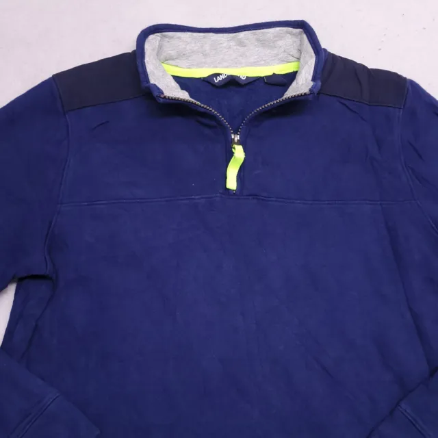 Lands End Casual Long Sleeve Pullover Jacket Youth Boys Size XL Blue