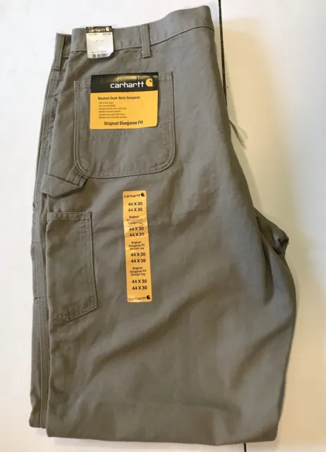 CARHARTT WASHED-DUCK WORK Dungarees Men’s Size 44 / 30 Beige NWTGS ...