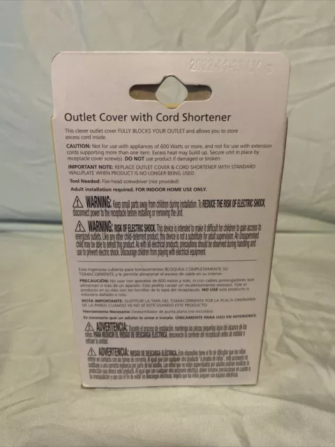 Safety 1st Outlet Cover with Cord Shortener for Baby Proofing ~ New~ Sealed 2