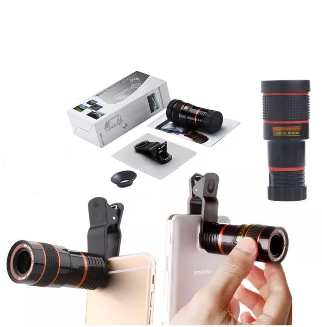 Camara Hd Zoom Optico 8X Telescopio Lente Universal Para Teléfono Móvil