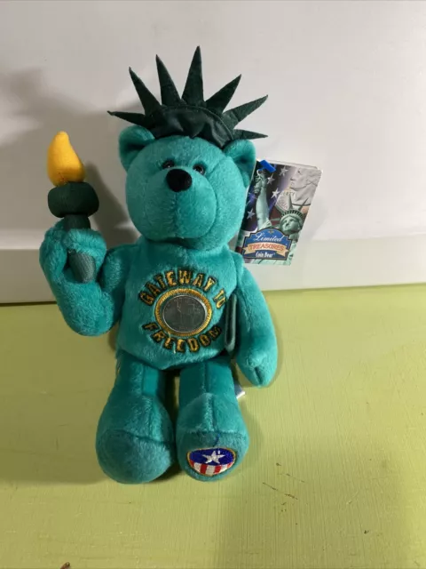 Limited Treasures Coin Bear Lady Liberty Freedom Bear 2002