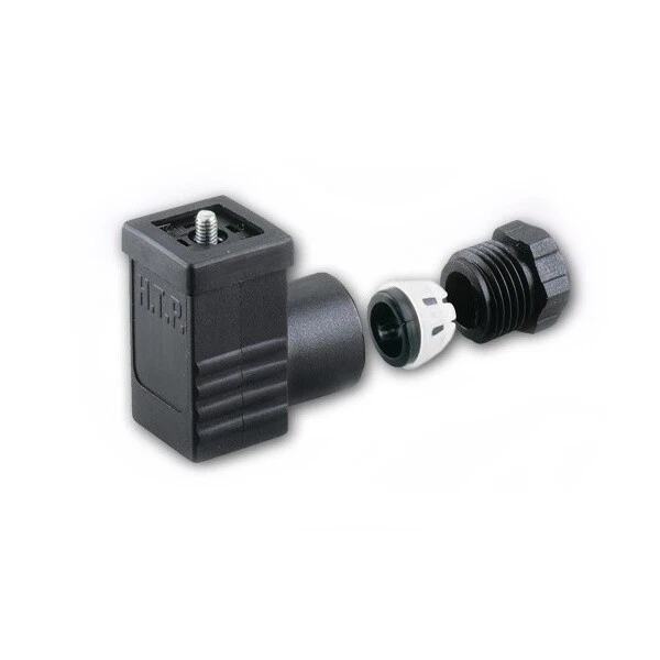 Connettori da 17mm universali nero per elettrovalvole 2-230V | C17.U