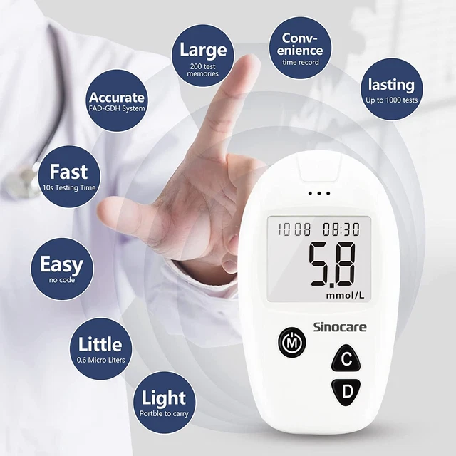 DIABETES SUGAR METER Blood Glucose Monitor UK（Only the meter，No test