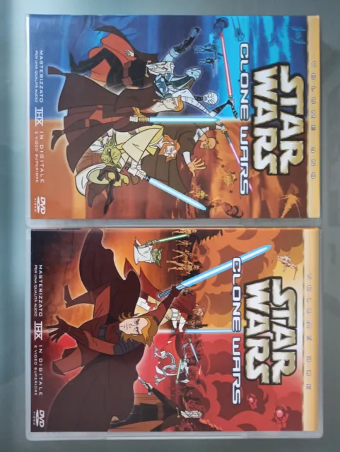 STAR WARS - Clone Wars Volume 1 & 2 DVD - Come Nuovo RARO!!!
