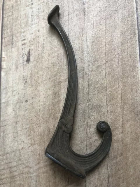Wall Hook Decor Antique Brass Coat Hook Old 6 7/8in